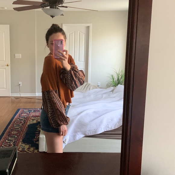 Thermal waffle knit crop top - Picture 5 of 5